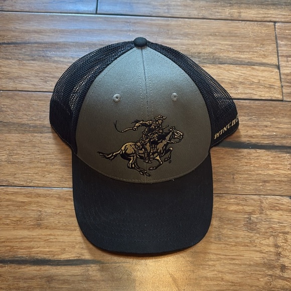 Winchester Snapback Hat Cap Black Gray Mesh - Picture 2 of 11